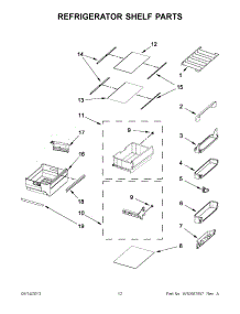 06 - Refrigerator Shelf Parts parts for Kitchenaid Refrigerator KBWG11NCSS00 / from AppliancePartsPros.com