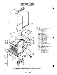 04 - Drawer parts for Whirlpool SAC400W0 / from AppliancePartsPros.com