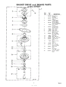 09 - Basket Drive And Brake parts for Whirlpool Washer LA5600XKW0 / from AppliancePartsPros.com