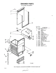 04 - Drawer parts for Whirlpool SAC400W1 / from AppliancePartsPros.com