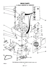 04 - Drive parts for Whirlpool Washer LA5600XKW1 / from AppliancePartsPros.com