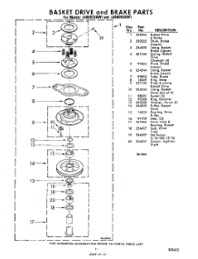 11 - Basket Drive And Brake parts for Whirlpool Washer LA5600XKW1 / from AppliancePartsPros.com