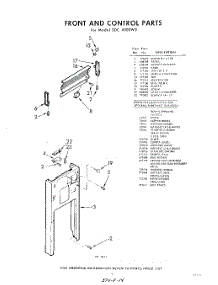 05 - Front And Control , Lit / Optional parts for Whirlpool SDC4000W3 / from AppliancePartsPros.com