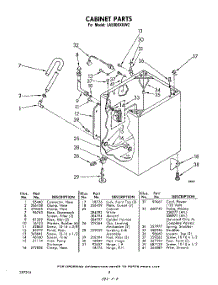 08 - Cabinet parts for Whirlpool Washer LA5600XKW2 / from AppliancePartsPros.com