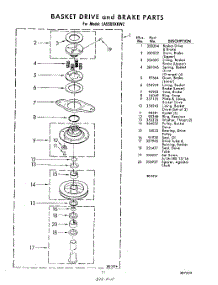 11 - Basket Drive And Brake parts for Whirlpool Washer LA5600XKW2 / from AppliancePartsPros.com