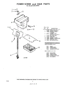 03 - Power Screw And Ram parts for Whirlpool SAC401P0 / from AppliancePartsPros.com
