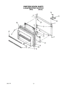 08 - Freezer Door parts for Whirlpool Oven RB22CKXYL00 / from AppliancePartsPros.com