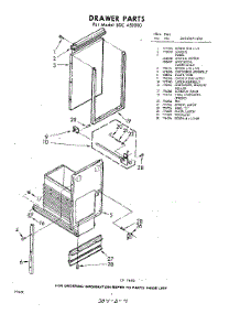 04 - Drawer parts for Whirlpool SDC450000 / from AppliancePartsPros.com