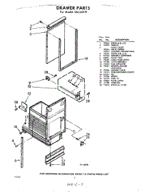 04 - Drawer parts for Whirlpool SAC401P1 / from AppliancePartsPros.com