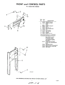 05 - Front And Control , Lit / Optional parts for Whirlpool SDC800001 / from AppliancePartsPros.com