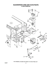 07 - Magnetron And Air Flow parts for Whirlpool Range RM988PXVN6 / from AppliancePartsPros.com