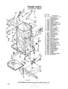 02 - Frame parts for Whirlpool SDC800002 / from AppliancePartsPros.com