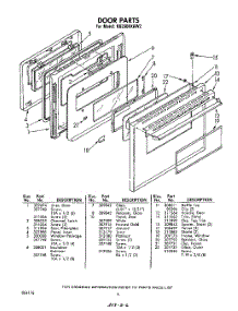 06 - Door parts for Whirlpool Oven RB2600XKW2 / from AppliancePartsPros.com