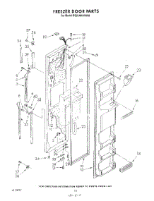 08 - Freezer Door parts for Whirlpool Refrigerator RS25AWXVL00 / from AppliancePartsPros.com