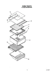 04 - Shelf parts for Whirlpool Refrigerator RS25AWXVL02 / from AppliancePartsPros.com