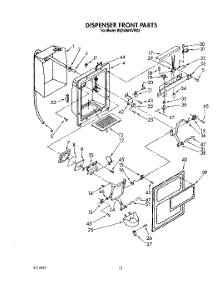 09 - Dispenser Front parts for Whirlpool Refrigerator RS25AWXVL02 / from AppliancePartsPros.com