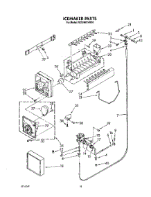 13 - Icemaker, Lit / Optional parts for Whirlpool Refrigerator RS25AWXVL02 / from AppliancePartsPros.com