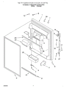 04 - Refrigerator Door parts for Whirlpool Refrigerator ET22DKXFW00 / from AppliancePartsPros.com