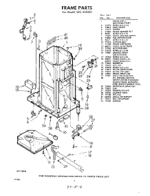 02 - Frame parts for Whirlpool SDC850001 / from AppliancePartsPros.com
