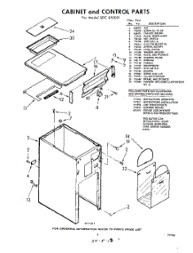 05 - Cabinet And Controls, Lit / Optional parts for Whirlpool SDC850001 / from AppliancePartsPros.com