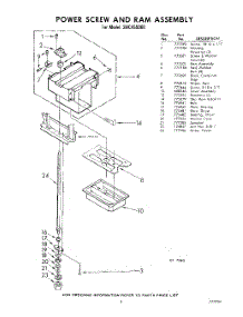 03 - Power Screw And Ram parts for Whirlpool SHC450000 / from AppliancePartsPros.com