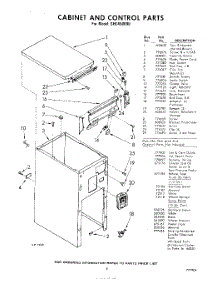 05 - Cabinet And Control , Lit / Optional parts for Whirlpool SHC450000 / from AppliancePartsPros.com