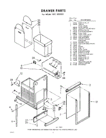04 - Drawer parts for Whirlpool SDC850002 / from AppliancePartsPros.com