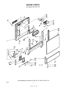 04 - Door parts for Whirlpool SAF325W2 / from AppliancePartsPros.com