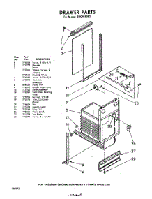 04 - Drawer parts for Whirlpool SHC450002 / from AppliancePartsPros.com