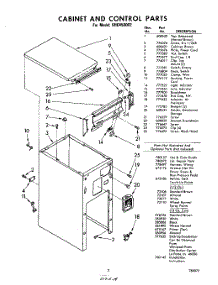 05 - Cabinet And Control , Lit / Optional parts for Whirlpool SHC450002 / from AppliancePartsPros.com