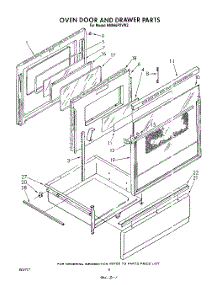 05 - Oven Door And Drawer parts for Whirlpool Range RM996PXVN2 / from AppliancePartsPros.com