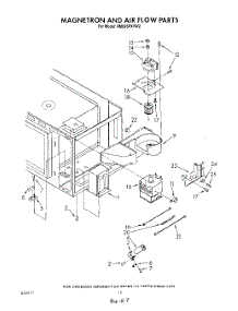 08 - Magnetron And Air Flow parts for Whirlpool Range RM996PXVN2 / from AppliancePartsPros.com