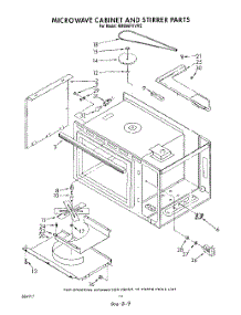 09 - Microwave Cabinet And Stirrer parts for Whirlpool Range RM996PXVN2 / from AppliancePartsPros.com