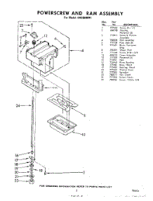 03 - Power Screw And Ram parts for Whirlpool SHC800001 / from AppliancePartsPros.com