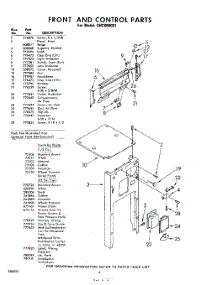 04 - Front And Control , Lit / Optional parts for Whirlpool SHC800001 / from AppliancePartsPros.com