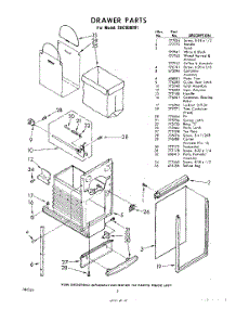 05 - Drawer parts for Whirlpool SHC800001 / from AppliancePartsPros.com