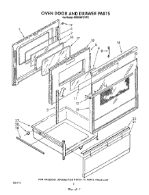 05 - Oven Door And Drawer parts for Whirlpool Range RM996PXVN3 / from AppliancePartsPros.com