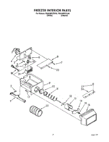 06 - Freezer Interior parts for Whirlpool Refrigerator RS25AWXZL00 / from AppliancePartsPros.com