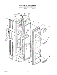 08 - Freezer Door parts for Whirlpool Refrigerator RS25AWXZL00 / from AppliancePartsPros.com