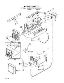 13 - Icemaker, Lit / Optional parts for Whirlpool Refrigerator RS25AWXZL00 / from AppliancePartsPros.com