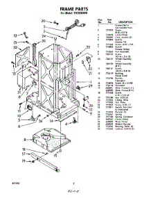 02 - Frame parts for Whirlpool SHC800400 / from AppliancePartsPros.com