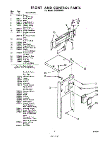 05 - Front And Control, Lit / Optional parts for Whirlpool SHC800400 / from AppliancePartsPros.com