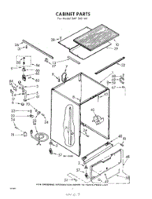 02 - Cabinet parts for Whirlpool SAF340W1 / from AppliancePartsPros.com