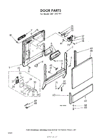 04 - Door parts for Whirlpool SAF340W1 / from AppliancePartsPros.com