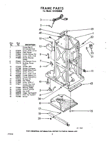 02 - Frame parts for Whirlpool SHC850000 / from AppliancePartsPros.com