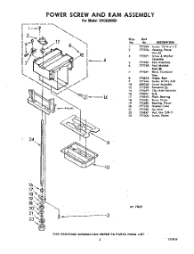 03 - Power Screw And Ram parts for Whirlpool SHC850000 / from AppliancePartsPros.com