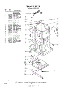 02 - Frame parts for Whirlpool SHC850001 / from AppliancePartsPros.com