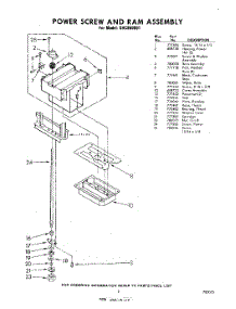 03 - Power Screw And Ram parts for Whirlpool SHC850001 / from AppliancePartsPros.com