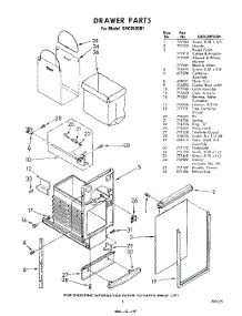 05 - Drawer parts for Whirlpool SHC850001 / from AppliancePartsPros.com