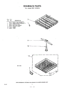 08 - Dish Rack parts for Whirlpool SDF3700W4 / from AppliancePartsPros.com